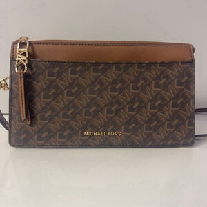 Michael Kors Empire Logo Large Convertible Crossbody Bag Brown/Luggage